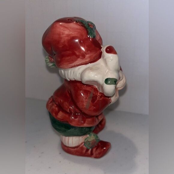 Fitz & Floyd 1990 Santa holding candy canes Salt/Pepper Shaker *Only 1 Christmas - Picture 4 of 5